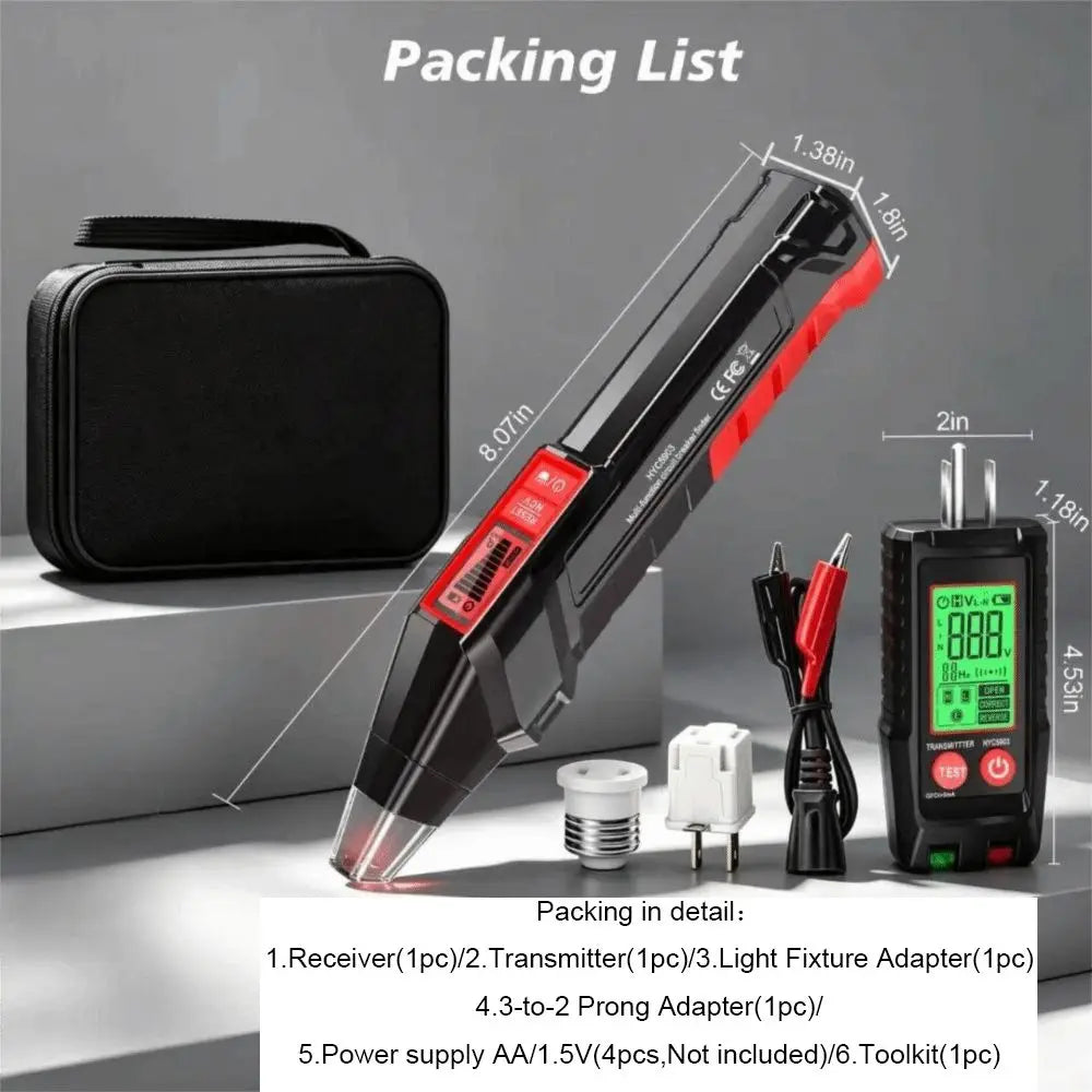 Handheld Receiver Circuit Breaker Finder Digital Display Automatic Detection GFCI Check Branch Line Review for US Plug