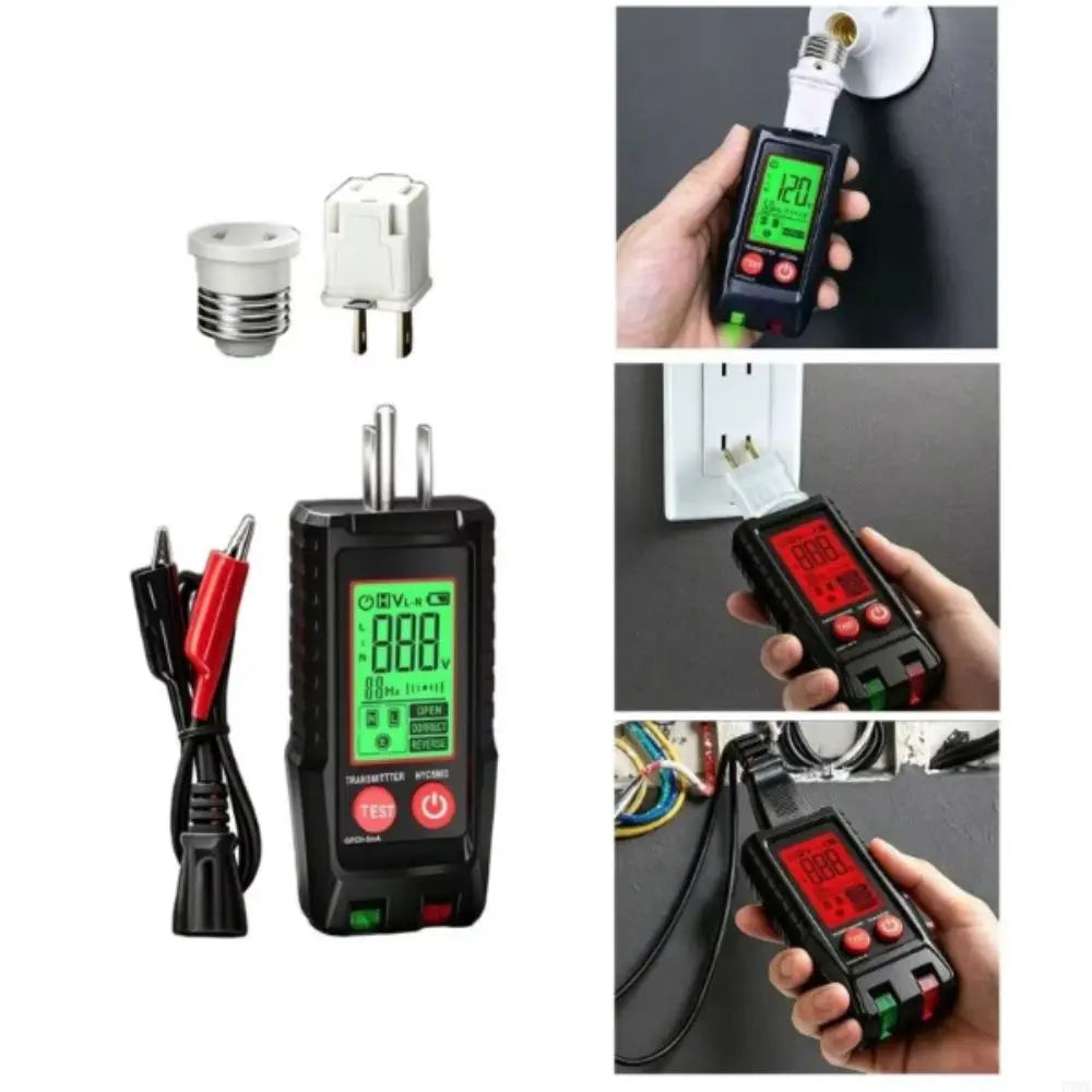 Handheld Receiver Circuit Breaker Finder Digital Display Automatic Detection GFCI Check Branch Line Review for US Plug