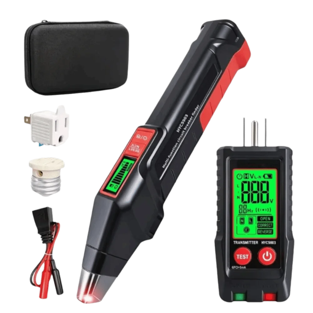 Handheld Receiver Circuit Breaker Finder Digital Display Automatic Detection GFCI Check Branch Line Review for US Plug