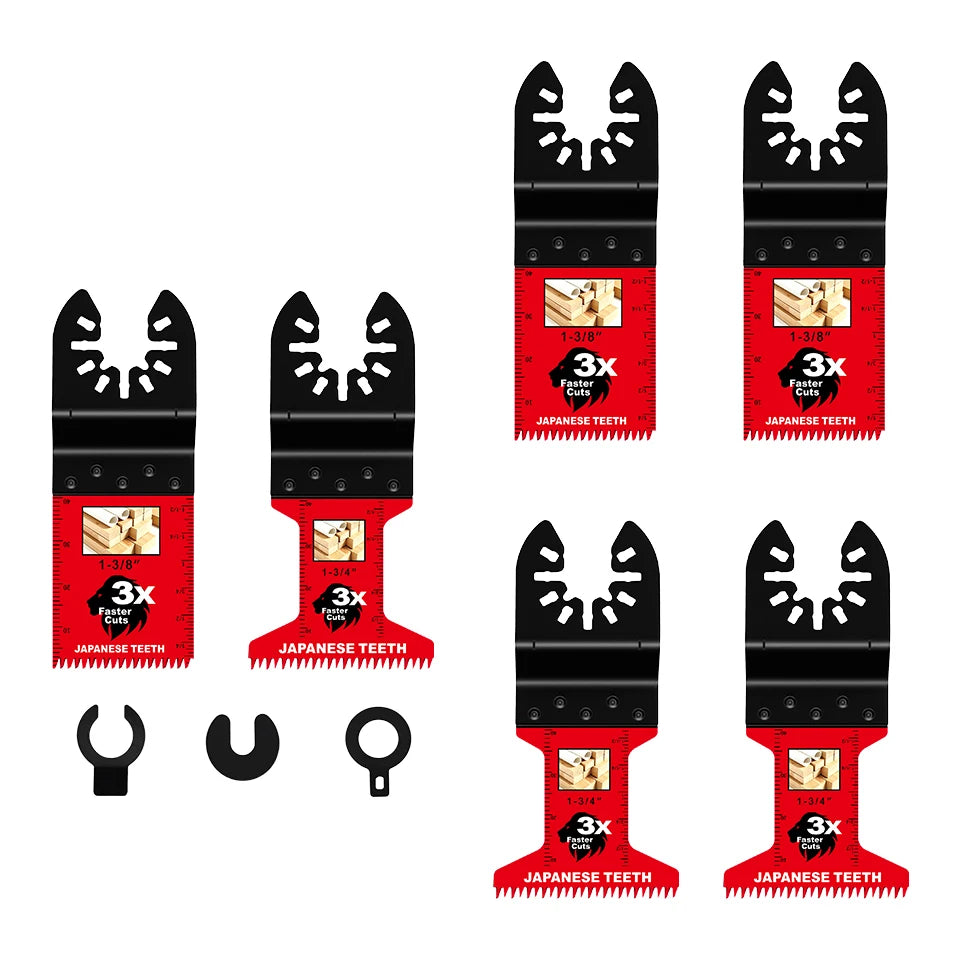 Japanese Teeth Oscillating Saw Blades Universal Quick Release Oscillating Multitool Blades Clean Cut for Wood Plastic