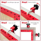 12Pcs Right Angle Square Positioning Jig Kit with Storage Case Aluminum Alloy Woodworking Locator Jig for Furniture DIY