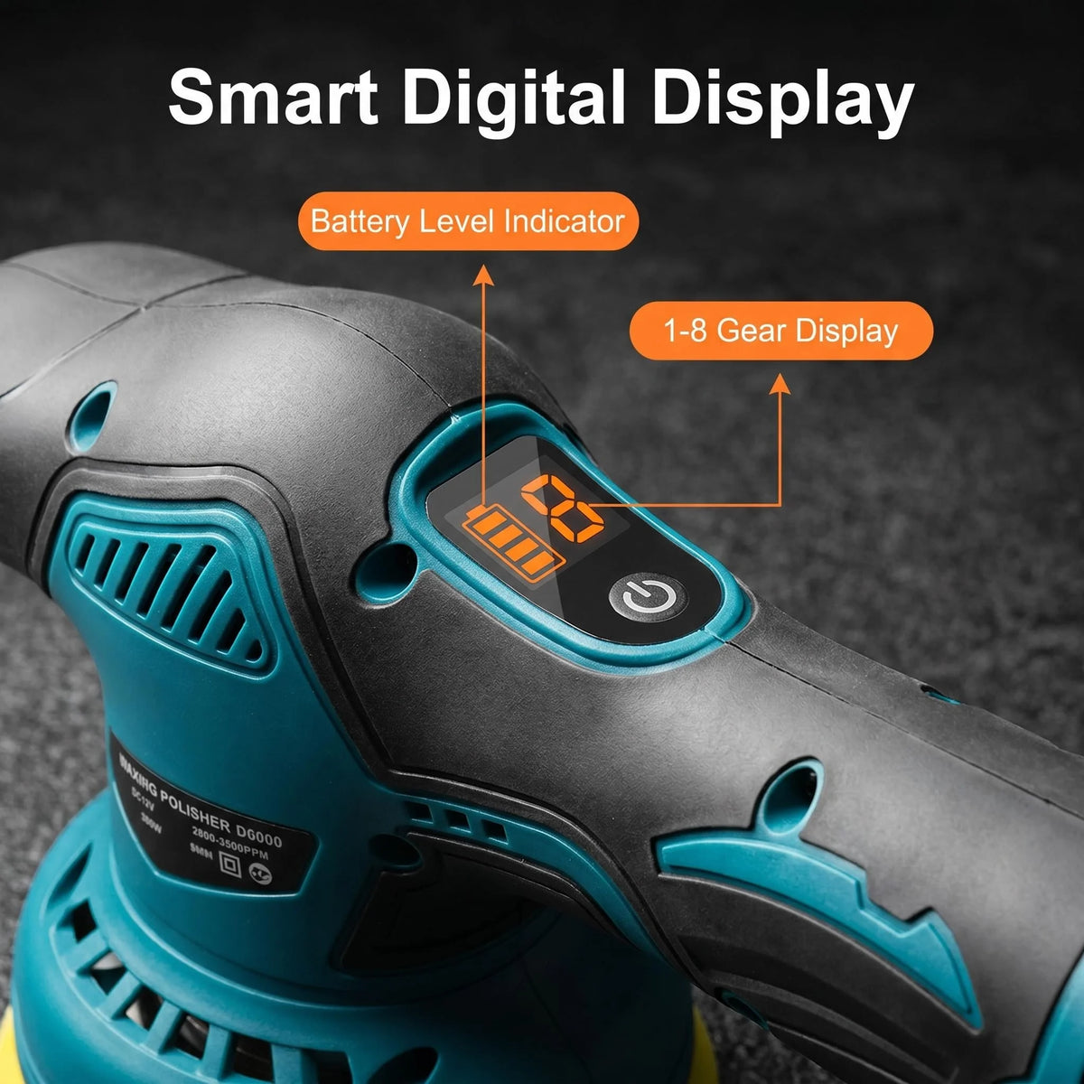 Car Polishers Wireless Automotive Polishing Machine Wax Tool 8 Gears 12V Electric Waxing Repairing Sander Car