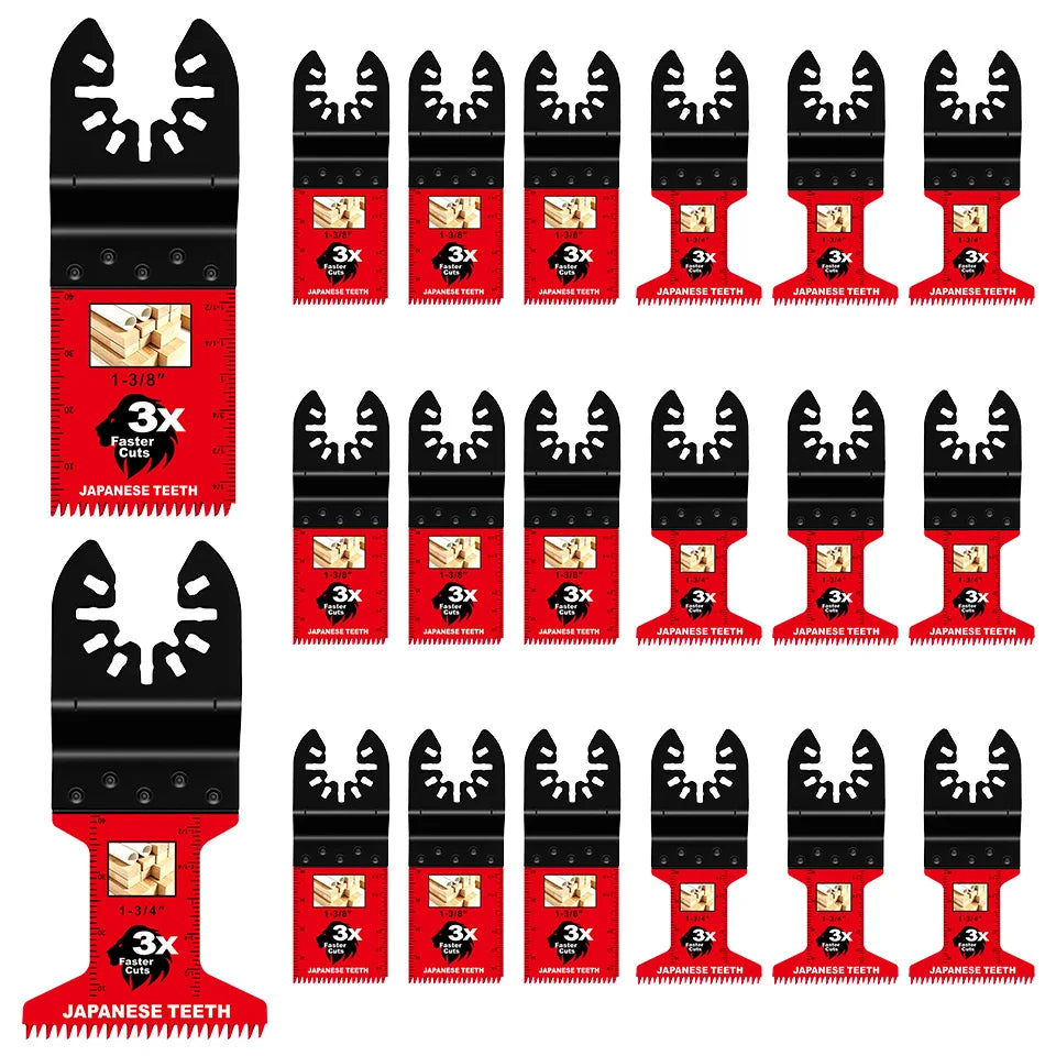 Japanese Teeth Oscillating Saw Blades Universal Quick Release Oscillating Multitool Blades Clean Cut for Wood Plastic