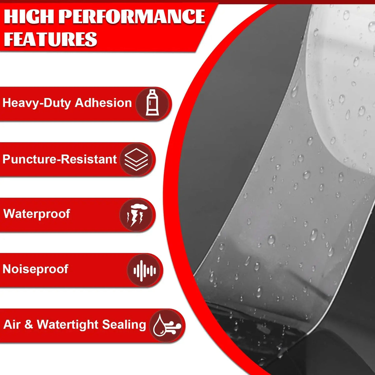 Transparent Window Weather Sealing Tape ， Window Insulation Caulk for Shower Glass Gaps and Clear Tape Doors Windows