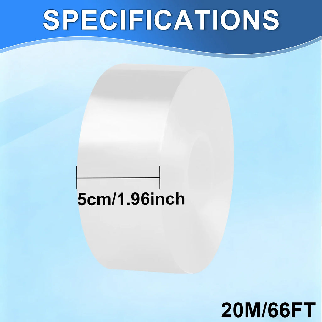 Transparent Window Weather Sealing Tape ， Window Insulation Caulk for Shower Glass Gaps and Clear Tape Doors Windows