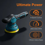 Car Polishers Wireless Automotive Polishing Machine Wax Tool 8 Gears 12V Electric Waxing Repairing Sander Car