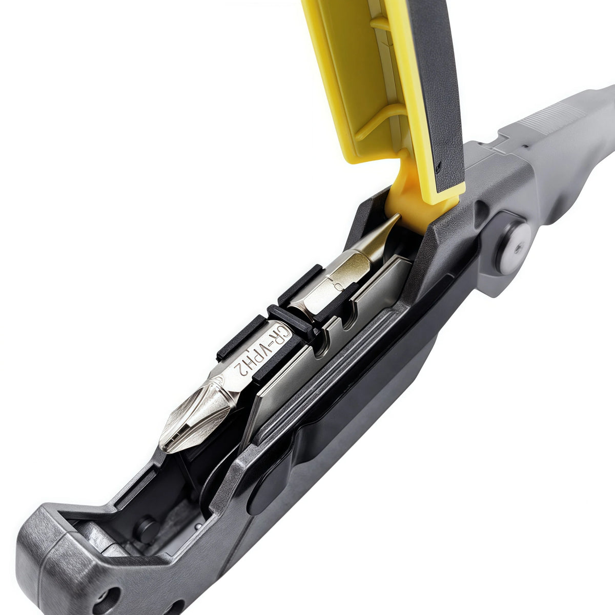 All-Metal Body Alloy Folding Utility Knife – Multi-Use Cutter Knife with 10 Black Blades & 2 Screwdriver Bits