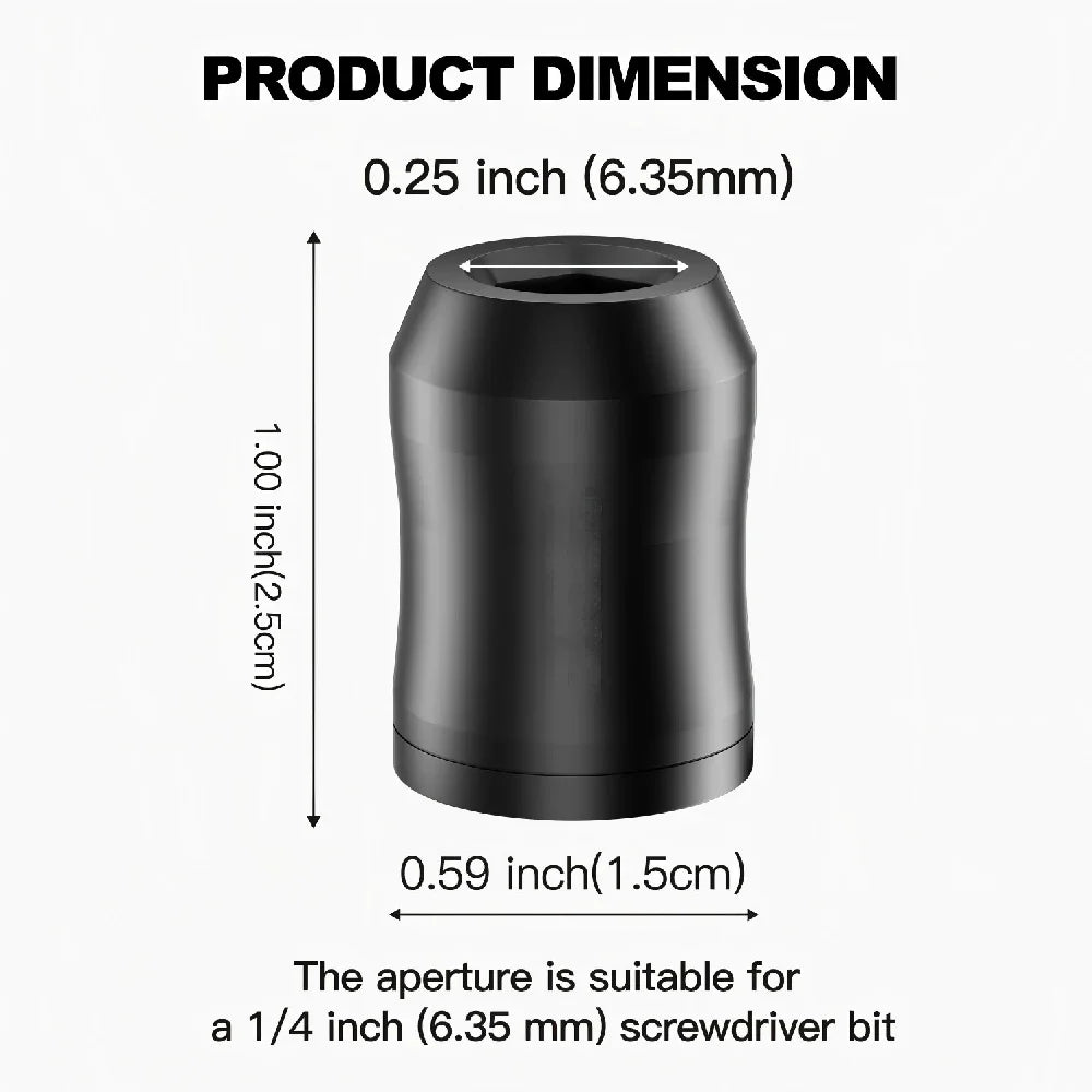 1Pcs Magnetic Screw Holder for Screwdriver Bits, Strong Magnetic Ring Drill Bit Holder for Hex Shank Power Tools