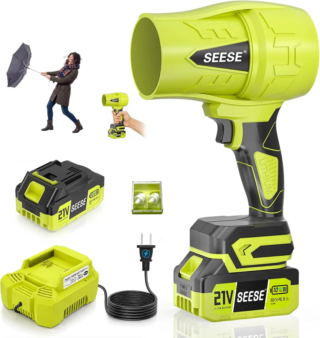 Handheld Cordless Leaf Blower, 600 CFM Turbo Jet, Lightweight Yard Blower for Leaves, Wood Shavings & Car Drying,