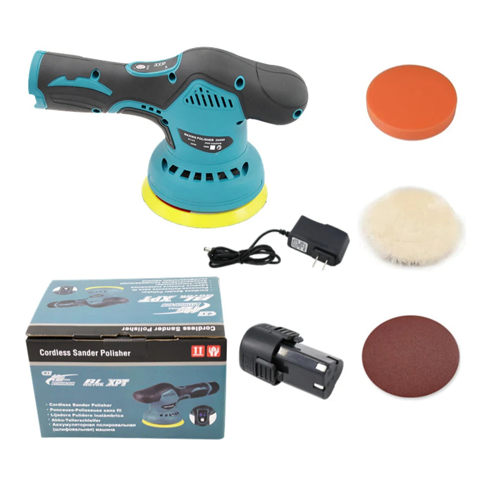 Car Polishers Wireless Automotive Polishing Machine Wax Tool 8 Gears 12V Electric Waxing Repairing Sander Car