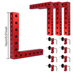 12Pcs Right Angle Square Positioning Jig Kit with Storage Case Aluminum Alloy Woodworking Locator Jig for Furniture DIY