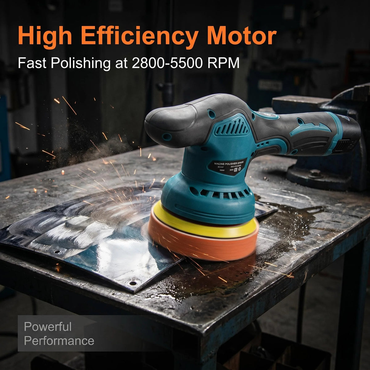 Car Polishers Wireless Automotive Polishing Machine Wax Tool 8 Gears 12V Electric Waxing Repairing Sander Car