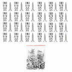 6x14mm Expansion Screws 30/60Pack, High Strength Wall Anchors, Door Hinge Repair Kit for Tile Stone Cabinet Home