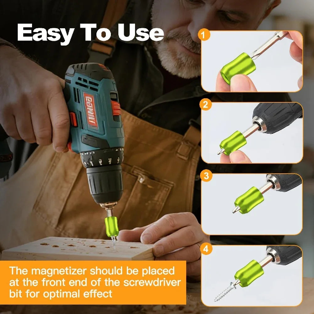 1Pcs Magnetic Screw Holder for Screwdriver Bits, Strong Magnetic Ring Drill Bit Holder for Hex Shank Power Tools