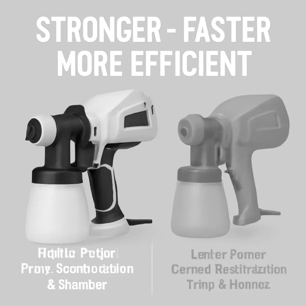 800W Electric Paint Sprayer, Adjustable Flow, 3 Copper Nozzles for Home DIY, Furniture, Walls, and Fence Painting