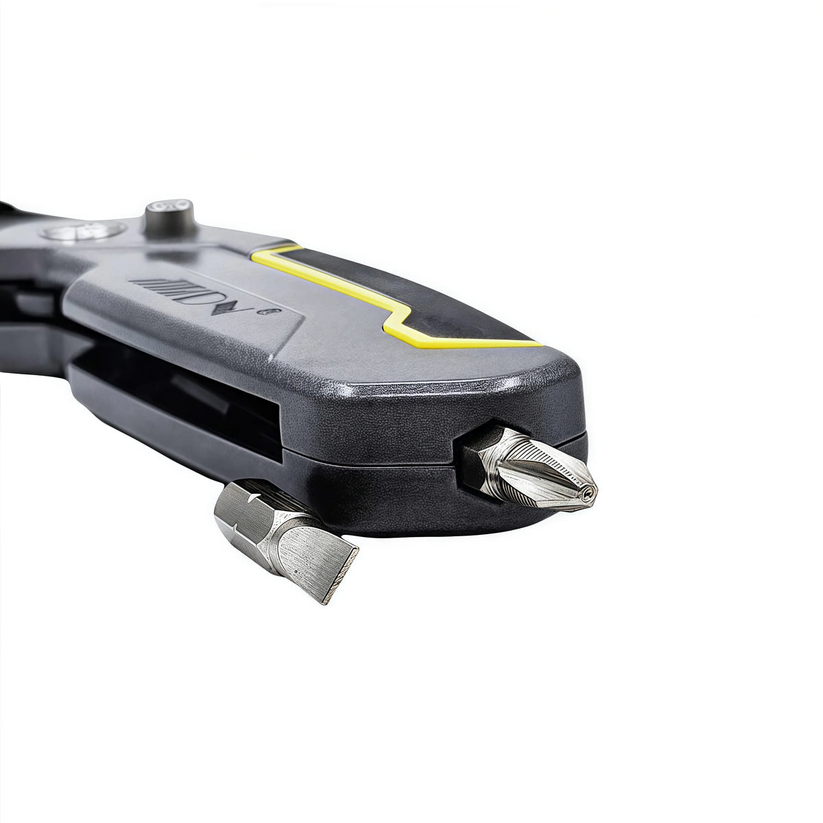 All-Metal Body Alloy Folding Utility Knife – Multi-Use Cutter Knife with 10 Black Blades & 2 Screwdriver Bits