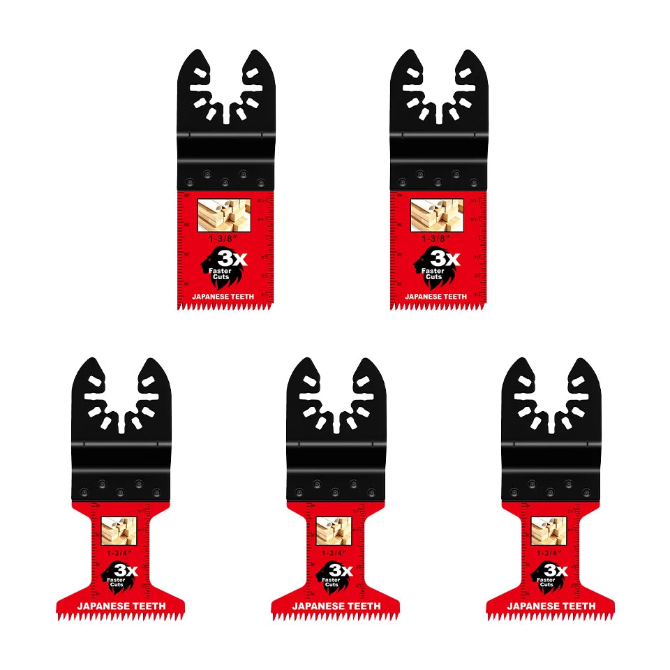 Japanese Teeth Oscillating Saw Blades Universal Quick Release Oscillating Multitool Blades Clean Cut for Wood Plastic