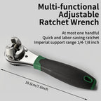 Multifunctional Ratchet Wrench Adjustable 6-22mm Screw Universal Adjustable Ratcheting Wrench Repair Hand Tools