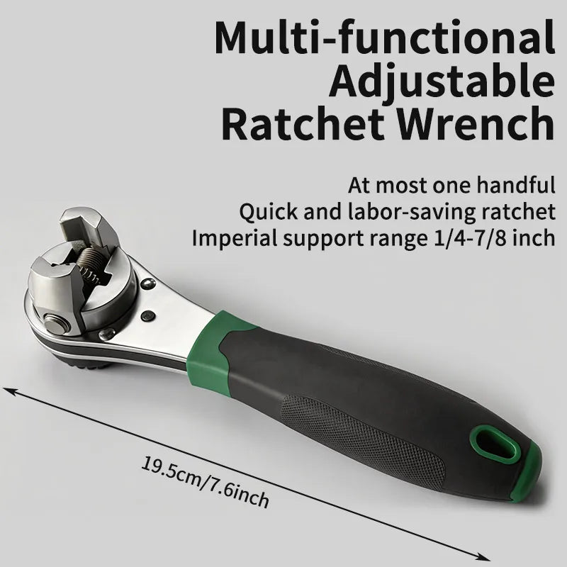 Multifunctional Ratchet Wrench Adjustable 6-22mm Screw Universal Adjustable Ratcheting Wrench Repair Hand Tools