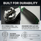 Multifunctional Ratchet Wrench Adjustable 6-22mm Screw Universal Adjustable Ratcheting Wrench Repair Hand Tools